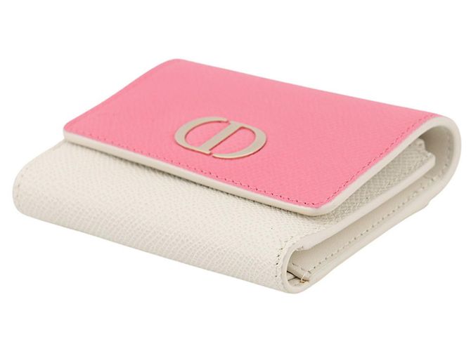 Cartera tri-fold Christian Dior Rosa Blanco - vista 2