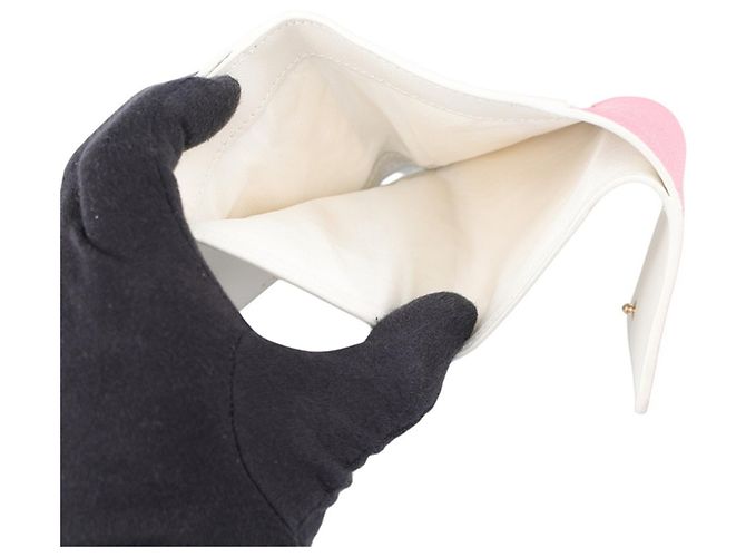 Cartera tri-fold Christian Dior Rosa Blanco - vista 5