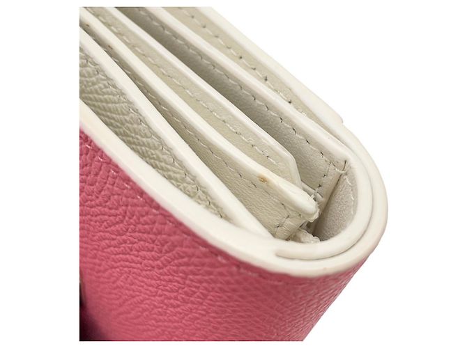 Cartera tri-fold Christian Dior Rosa Blanco - vista 7