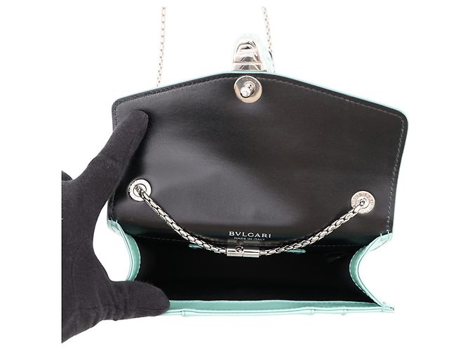 Bulgari Borsa a tracolla con catena Bvlgari Serpenti Forever - vista 5