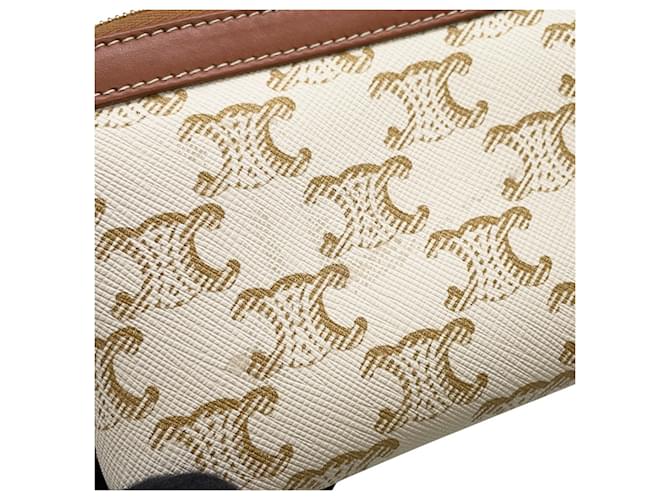 Céline Borsa a mano Celine Pouch Triomphe Tic Marrone Bianco - vista 5
