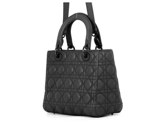 Borsa Christian Dior Lady Cannage Medium Nero - vista 2