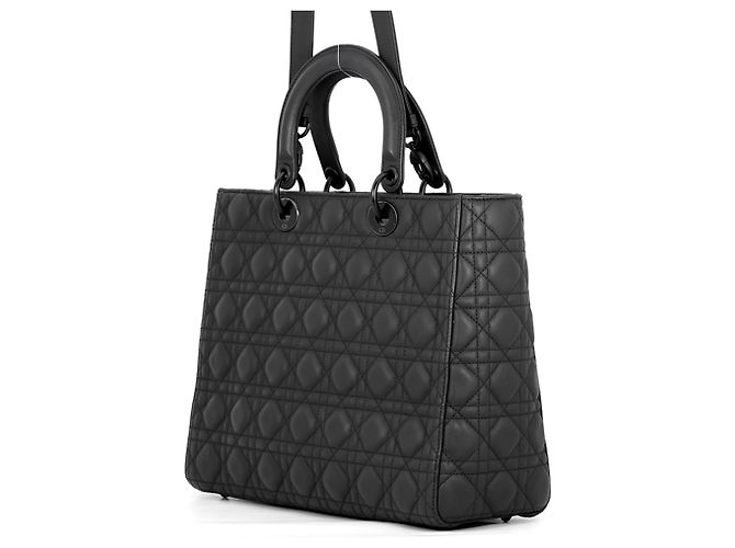 Borsa Christian Dior Lady Cannage Large Nero - vista 2