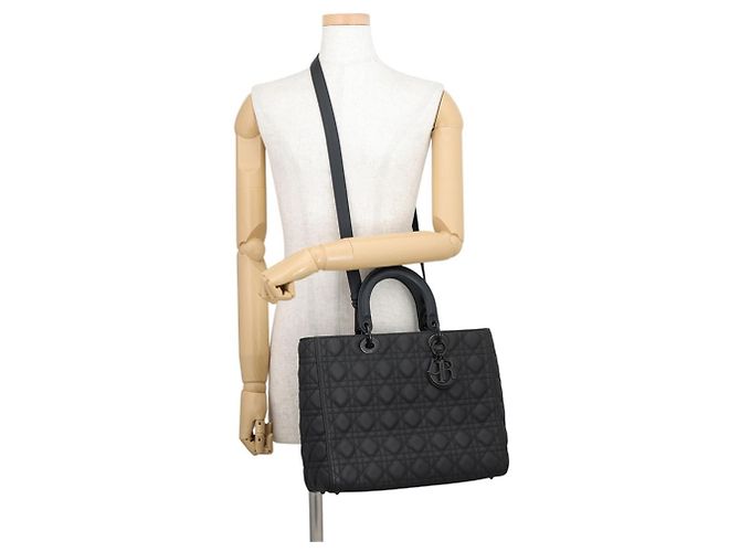 Borsa Christian Dior Lady Cannage Large Nero - vista 5