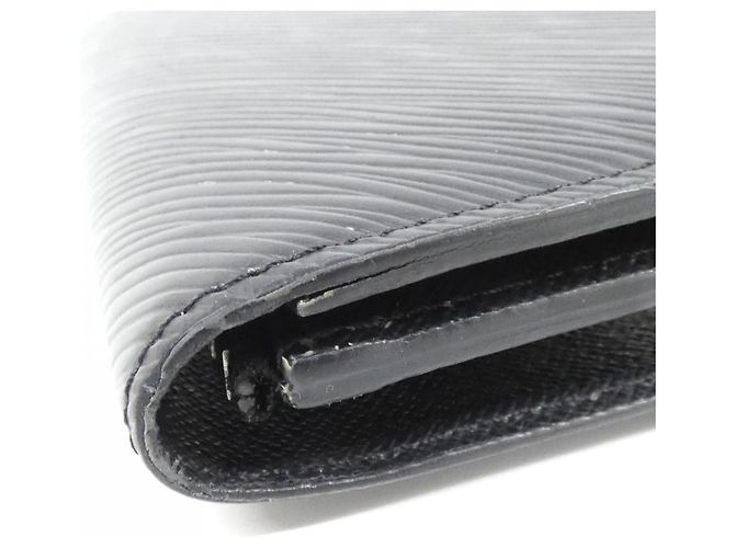 Louis Vuitton Epi Portefeuille Twist Compact Wallet Nero - vista 6