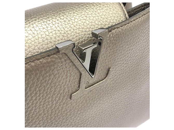 Borsa Louis Vuitton Capucines BB Marrone Beige - vista 5