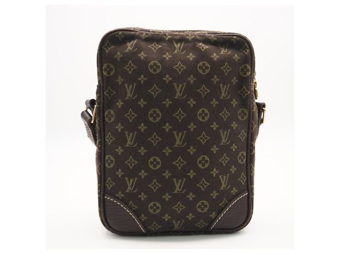Borsa a tracolla Louis Vuitton Monogram Mini Lin Danube Marrone - vista 2