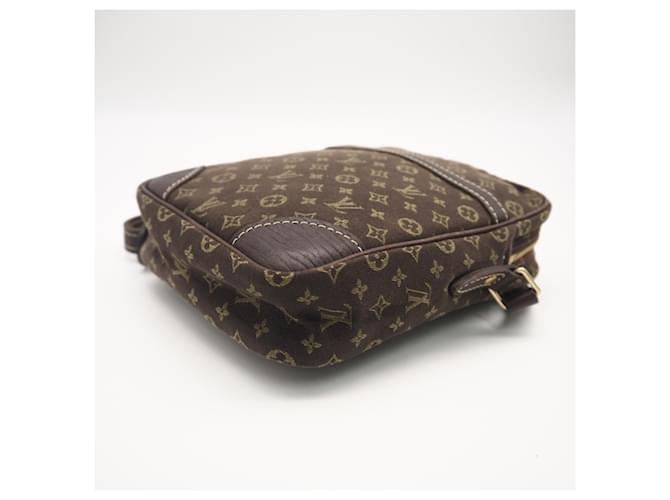 Borsa a tracolla Louis Vuitton Monogram Mini Lin Danube Marrone - vista 6