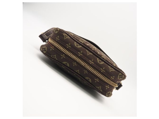 Borsa a tracolla Louis Vuitton Monogram Mini Lin Danube Marrone - vista 7