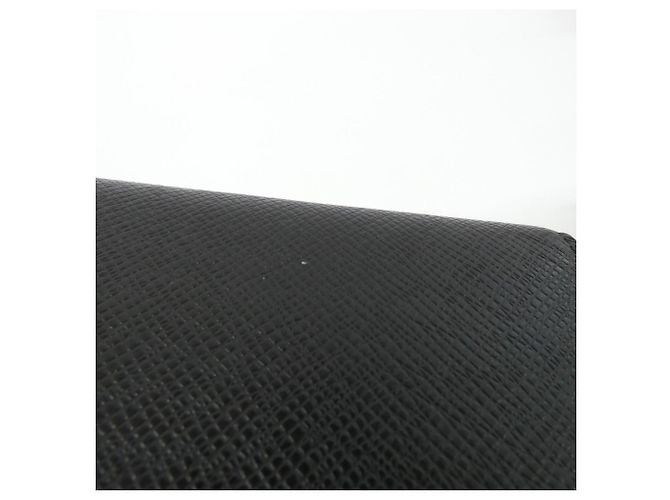 Louis Vuitton Taiga Portefeuille Brazza Wallet Nero - vista 3