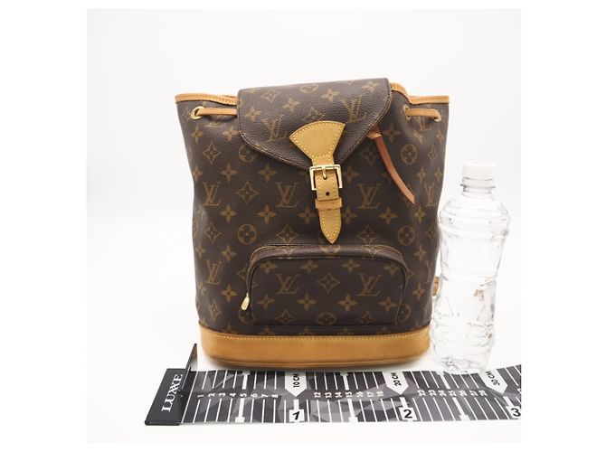 Zaino Louis Vuitton Monogram Montsouris MM Marrone Beige - vista 2