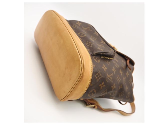 Zaino Louis Vuitton Monogram Montsouris MM Marrone Beige - vista 4
