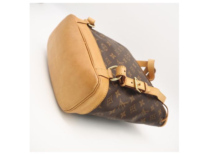 Zaino Louis Vuitton Monogram Montsouris MM Marrone Beige - vista 5