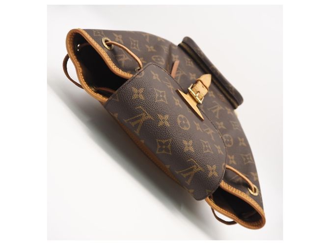 Zaino Louis Vuitton Monogram Montsouris MM Marrone Beige - vista 6