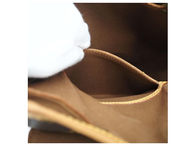Zaino Louis Vuitton Monogram Montsouris MM Marrone Beige - vista 8