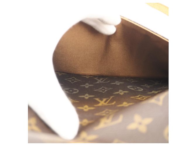 Borsa a tracolla Sologne in tela Monogram Louis Vuitton Marrone Beige - vista 13
