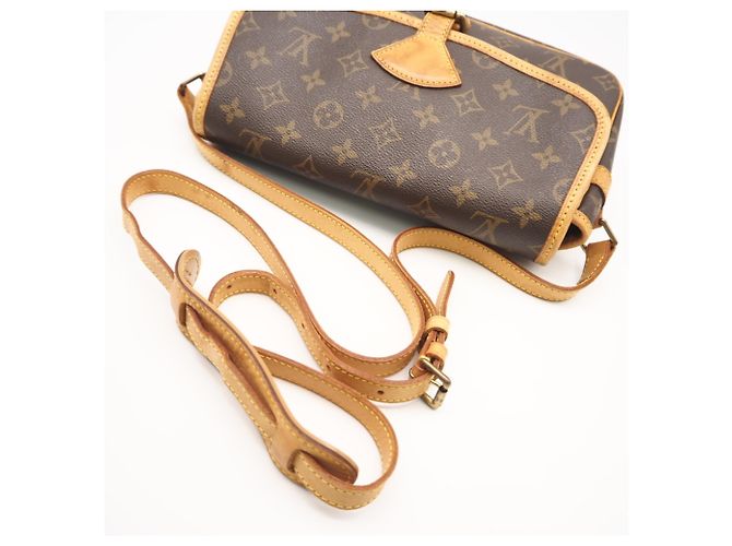 Borsa a tracolla Sologne in tela Monogram Louis Vuitton Marrone Beige - vista 5