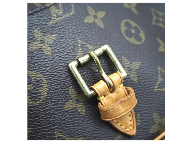 Borsa a tracolla Sologne in tela Monogram Louis Vuitton Marrone Beige - vista 8