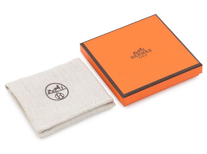 Hermès Bracciale Double Tour Hermes Glenan Taupe - vista 10