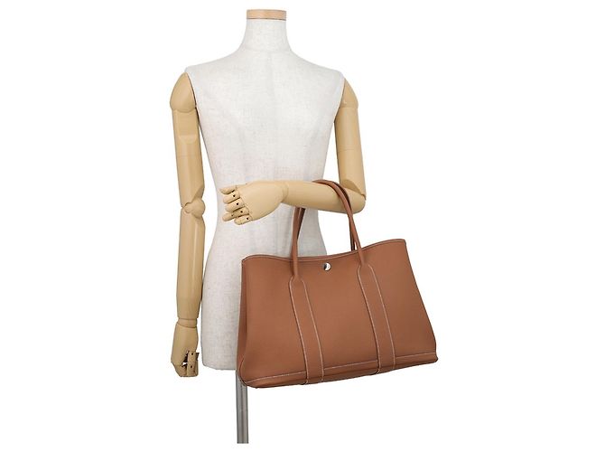 Hermès Borsa Tote Hermes Garden PM D'oro - vista 4