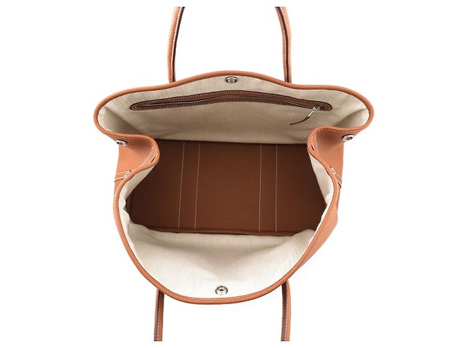 Hermès Borsa Tote Hermes Garden PM D'oro - vista 5