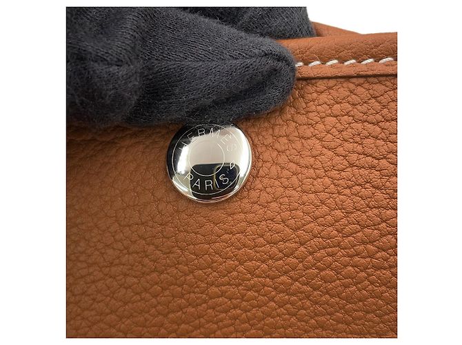 Hermès Borsa Tote Hermes Garden PM D'oro - vista 6