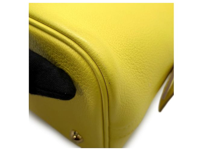 Hermès Hermes Bolide 1923 30 Lime Evercalf Handtasche Golden - Ansicht 11