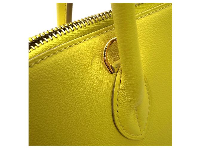 Hermès Hermes Bolide 1923 30 Lime Evercalf Handtasche Golden - Ansicht 12