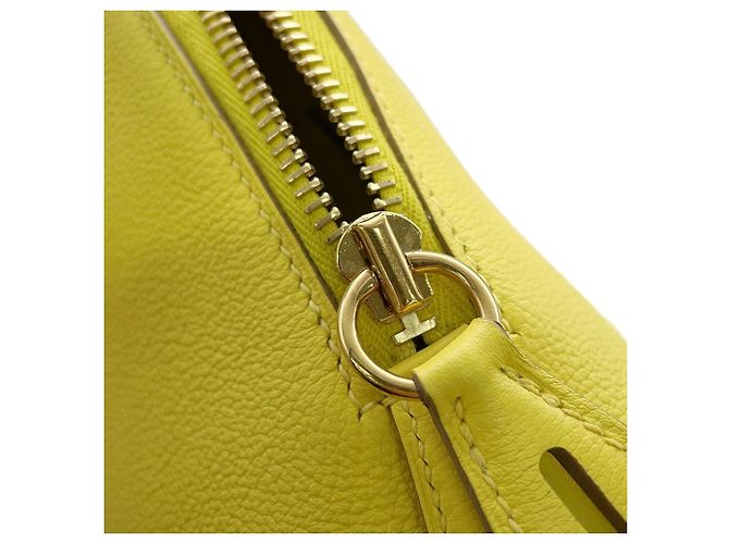 Hermès Hermes Bolide 1923 30 Lime Evercalf Handtasche Golden - Ansicht 9