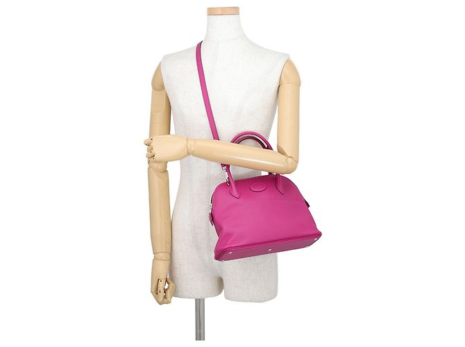 Hermès Borsa Hermes Bolide 27 in Rose Purple Porpora - vista 5