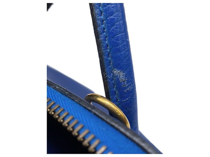 Hermès Borsa Hermes Bolide 35 in pelle Blue Ardennes - vista 12