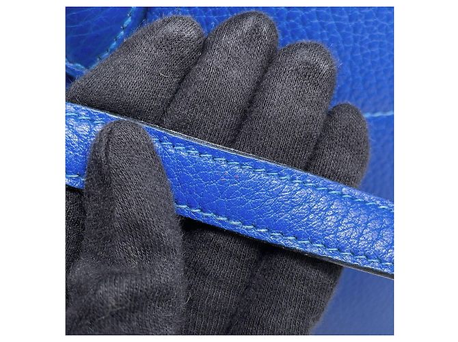 Hermès Borsa Hermes Bolide 35 in pelle Blue Ardennes - vista 14