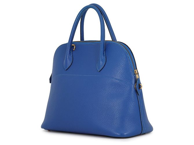 Hermès Borsa Hermes Bolide 35 in pelle Blue Ardennes - vista 2