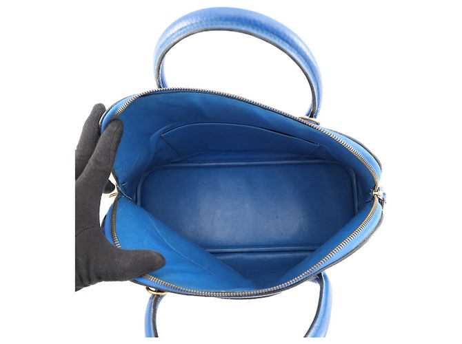 Hermès Borsa Hermes Bolide 35 in pelle Blue Ardennes - vista 6