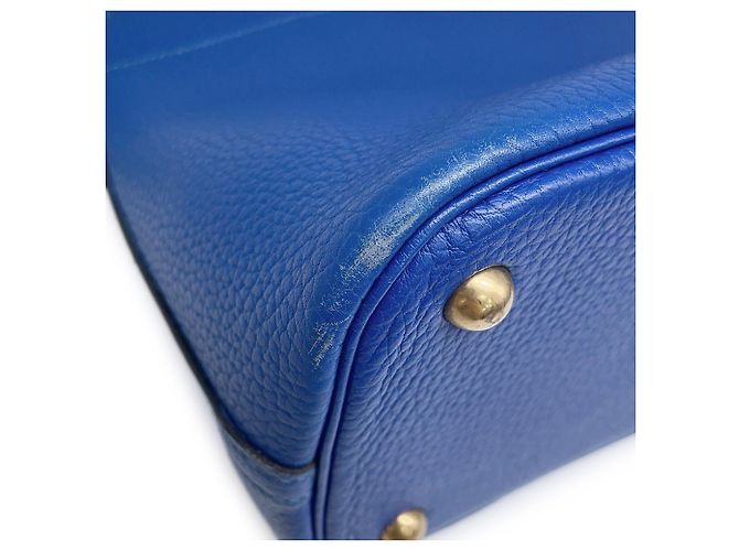Hermès Borsa Hermes Bolide 35 in pelle Blue Ardennes - vista 9