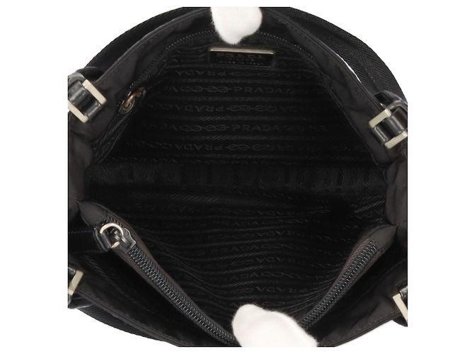 Borsa a mano Prada in nylon nero - vista 7