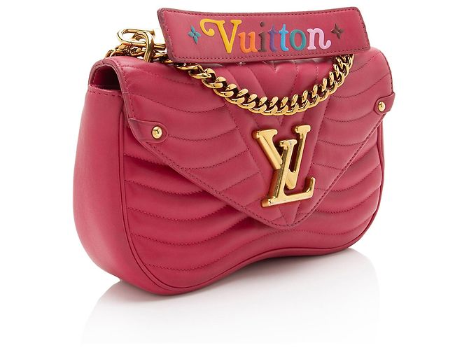 Louis Vuitton Calfskin New Wave Chain MM Shoulder Bag Pink - view 2