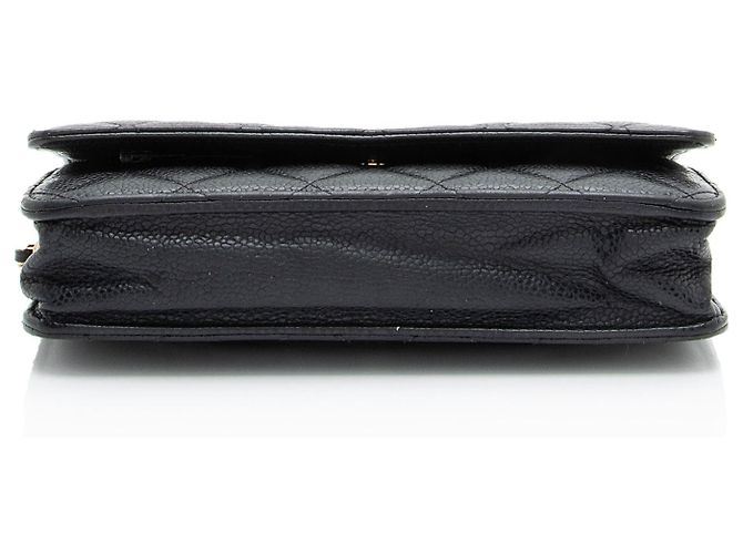 Chanel Classic Wallet on Chain aus Kaviarleder Schwarz - Ansicht 4