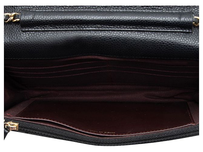 Chanel Classic Wallet on Chain aus Kaviarleder Schwarz - Ansicht 7