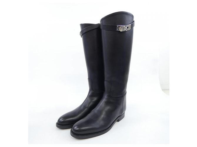 Stivali alti Hermès Jumping Box Calf 36.5 Nero - vista 3
