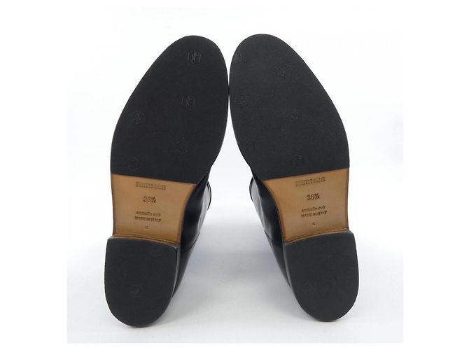 Stivali alti Hermès Jumping Box Calf 36.5 Nero - vista 4