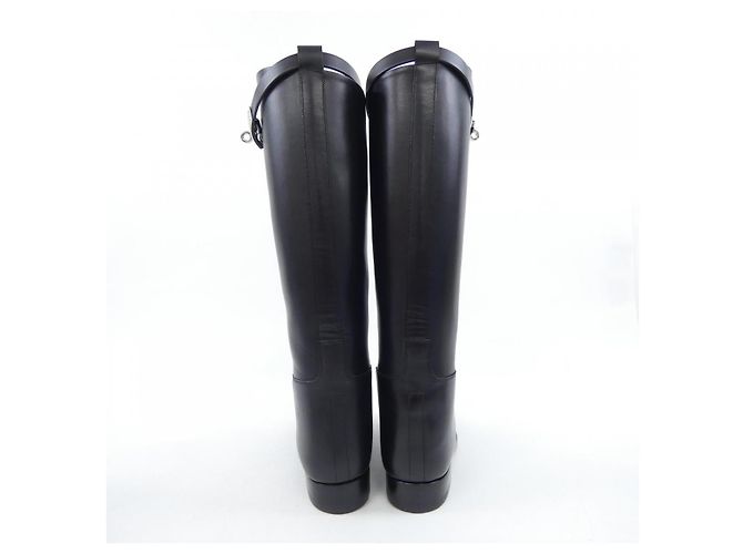Stivali alti Hermès Jumping Box Calf 36.5 Nero - vista 5