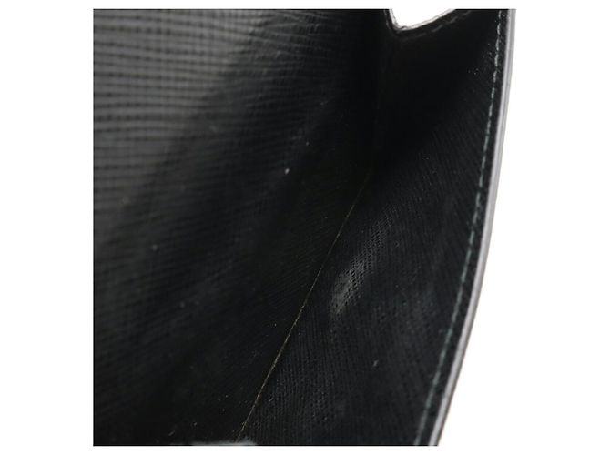 Prada Triangle Logo Saffiano Leather Trifold Wallet Black - view 7