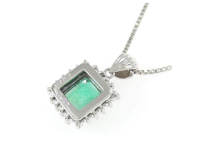 Autre Marque Collana in Pt900/Pt850 con smeraldo e diamante Verde - vista 4