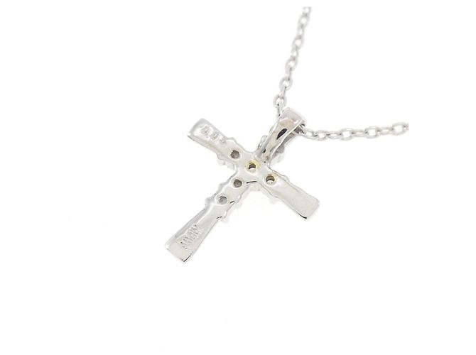 Autre Marque Collana Croce Diamanti Au750 Argento - vista 4
