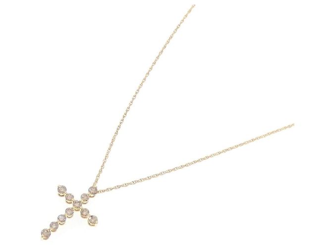 Autre Marque Collana Croce Diamanti Au750 D'oro - vista 2