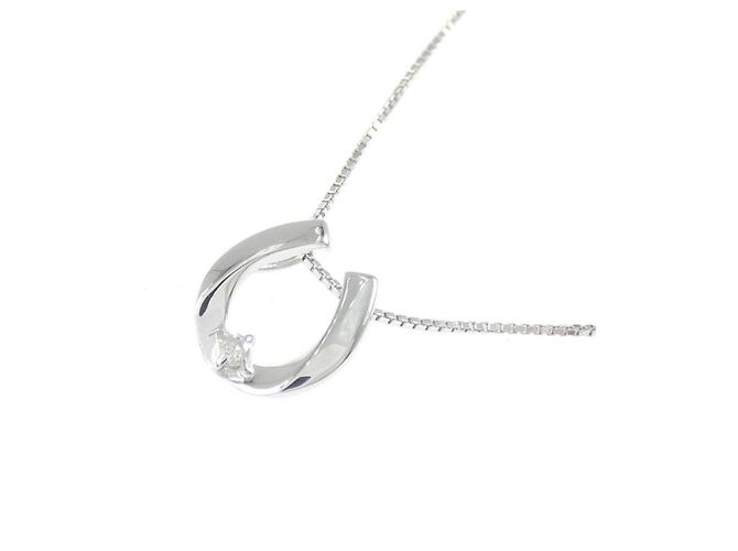 Autre Marque Collana in oro bianco K10 e diamanti Argento - vista 3