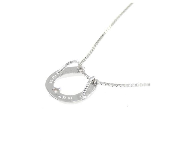 Autre Marque Collana in oro bianco K10 e diamanti Argento - vista 4