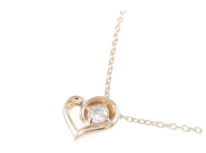 Autre Marque Collana K10 Pink Gold Diamond Rosa - vista 3