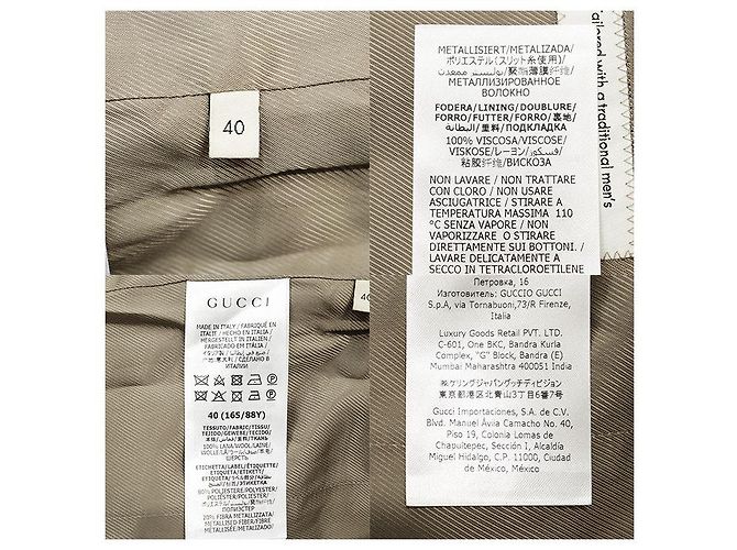 Gucci Glen Check Wool Tailored Jacket Brown - view 10